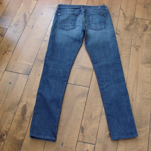 7 For All Mankind Jeans Roxanne Straight Leg Ankle Jeans Stretch Size 25 - Picture 9 of 13